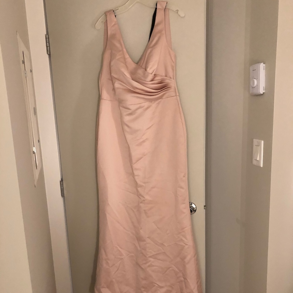 Vera Wang Formal Dress - Blush with Black Bow